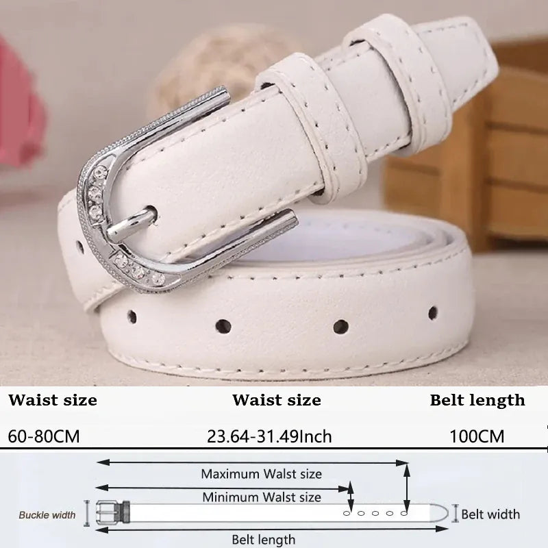 B / 100cm Ceinture blanche pour femme CeinturesCuir