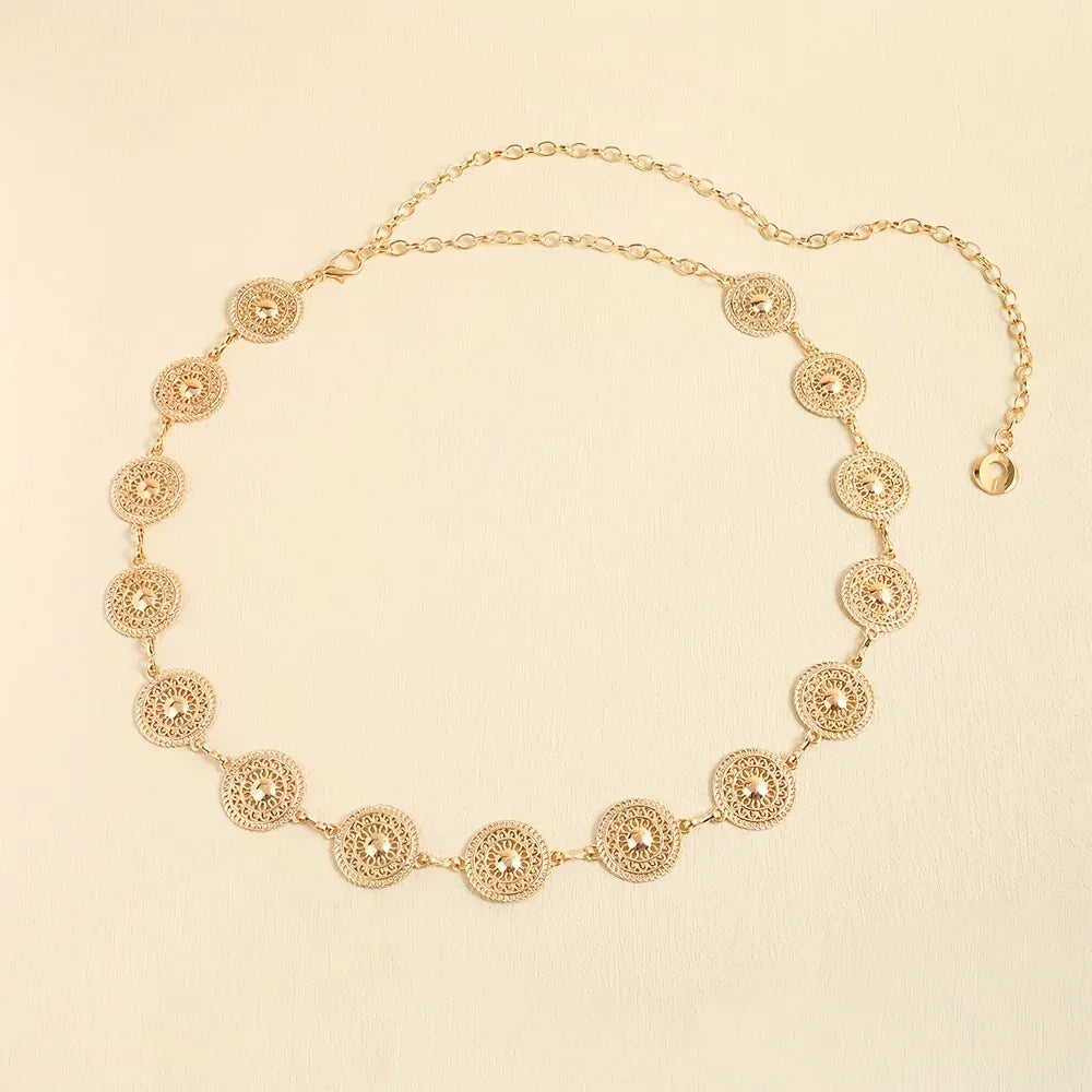 Gold / 115CM Ceinture chaine argent CeinturesCuir