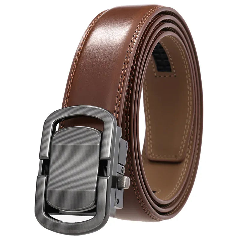 E / 130cm Ceinture cuir homme boucle métal argent Ma boutique