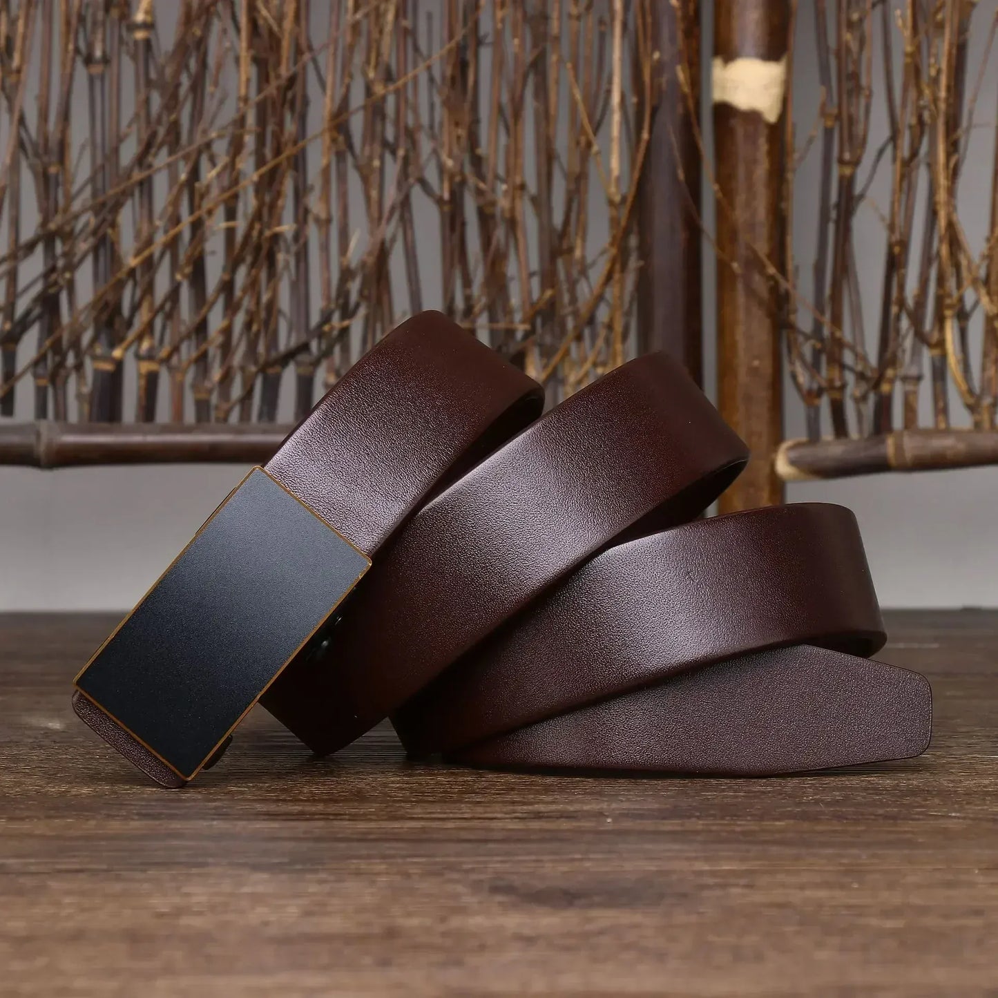 Or - Marron / 100cm Ceinture Cuir Homme Look Urbain Moderne Ma boutique