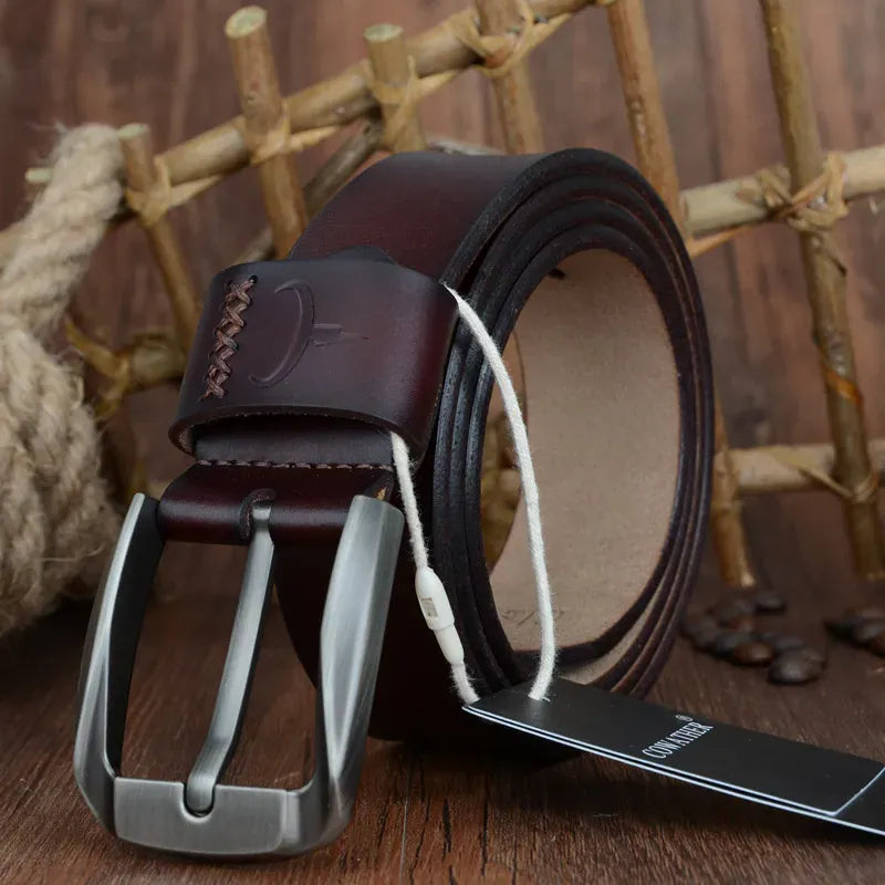 Café / 105CM ceinture cuir vieilli homme Ma boutique
