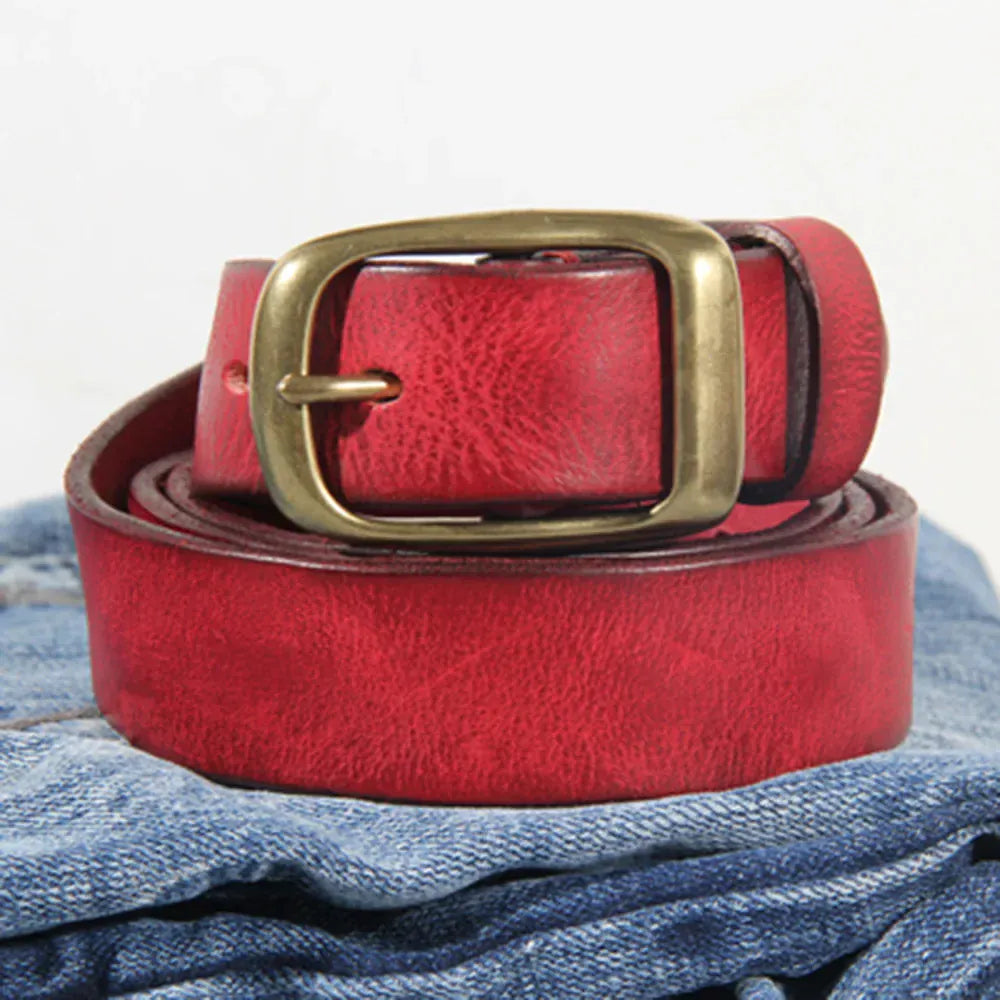 Rouge / 120cm Ceinture Vintage Délavé Homme Ma boutique
