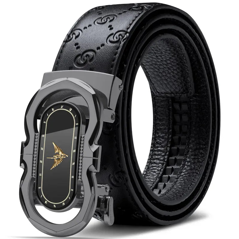 Métallisé A / 105cm Coffret Cadeau Ceinture Cuir Homme Ma boutique