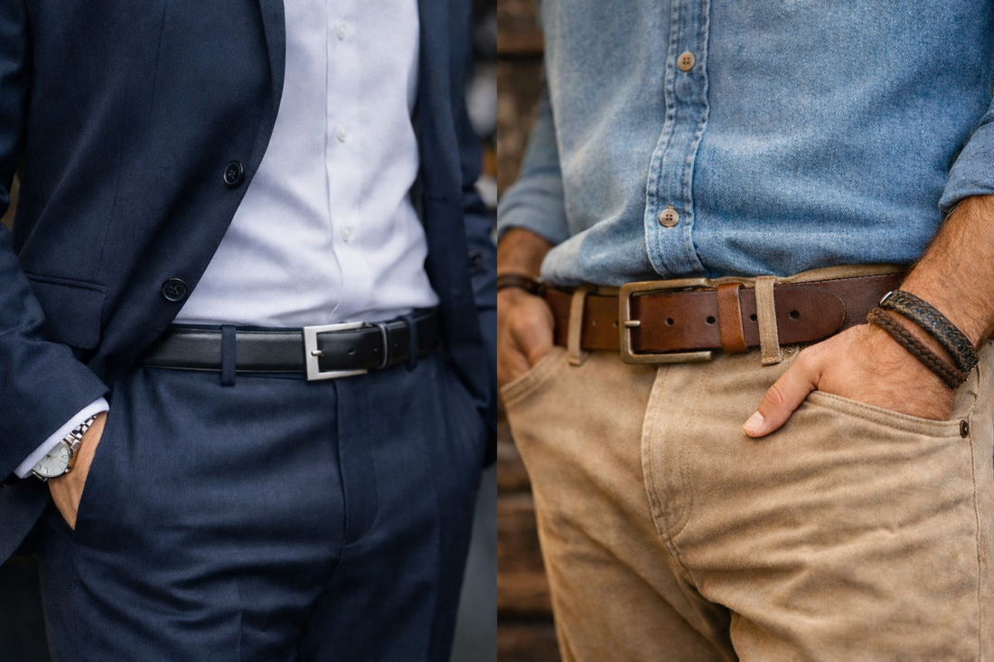 Ceinture de costume vs ceinture casual 