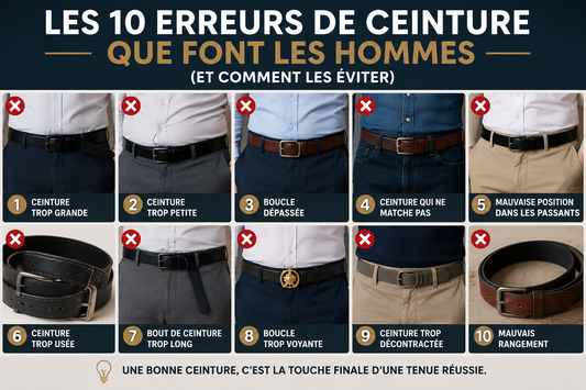 Les 10 erreurs de ceinture que font les hommes (et comment les éviter)