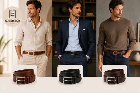 Quelle Ceinture en Cuir Homme Choisir ? Faites le Quiz et Trouvez le Modèle Idéal