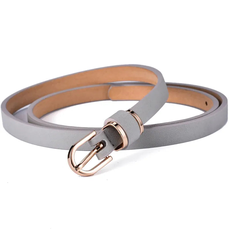 women1.5-grey / 135(Waist 115-120cm Women's Skinny Leather Belt Solid Color Waist or Hips Ornament Girls 1.5cm Wide Leopard Waistband 10 Sizes to Choose From CeinturesCuir