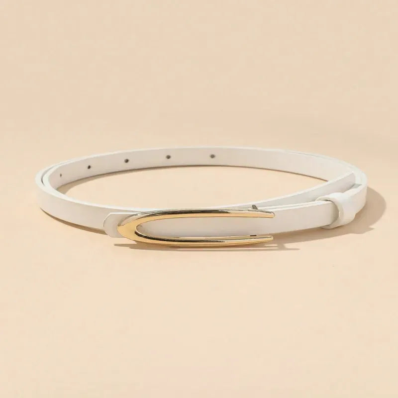 WHITE / 105CM A slender waist belt for women, which is a decorative corset and a versatile piece that can be paired with skirts, suits, shirts CeinturesCuir