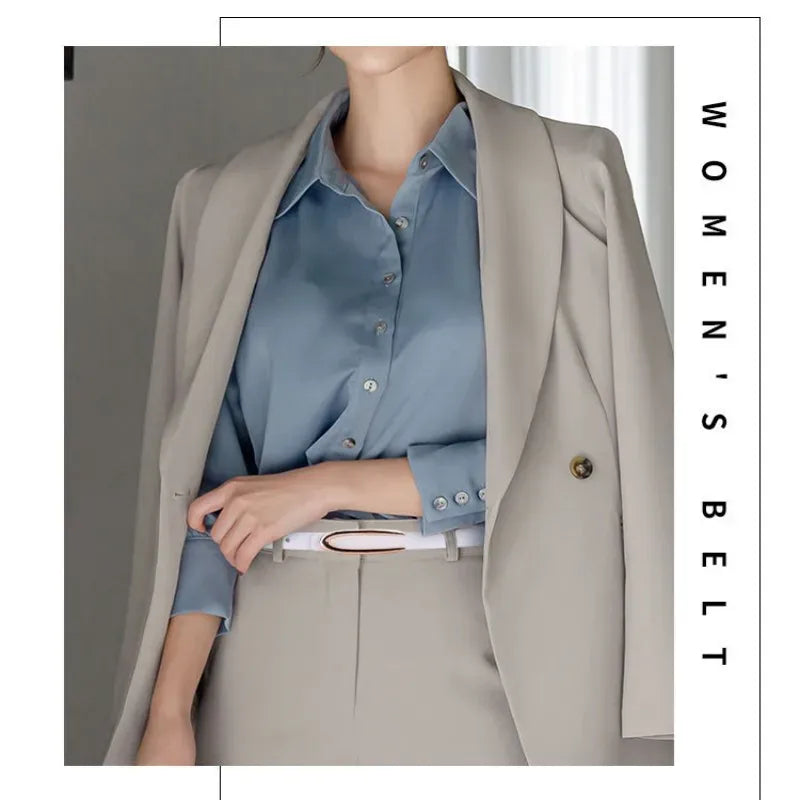A slender waist belt for women, which is a decorative corset and a versatile piece that can be paired with skirts, suits, shirts CeinturesCuir