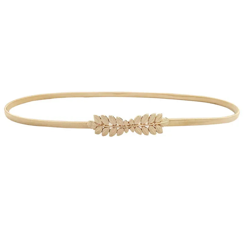 leaf gold / 65cm ceinture argentée femme CeinturesCuir