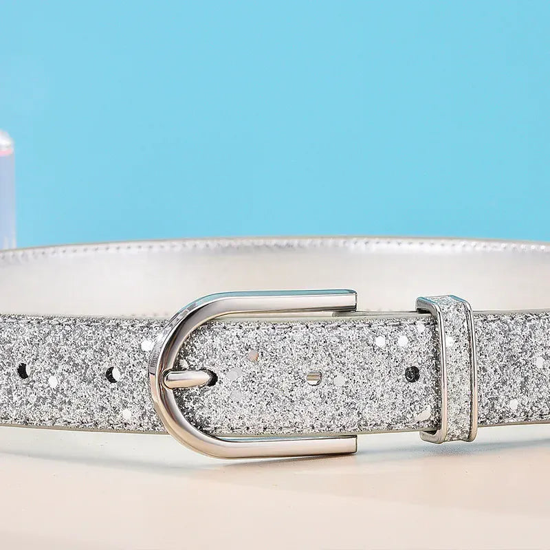 Ceinture argentée pour robe CeinturesCuir
