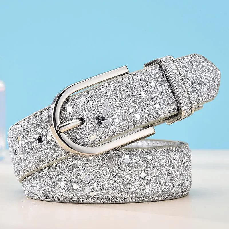 Ceinture argentée pour robe CeinturesCuir