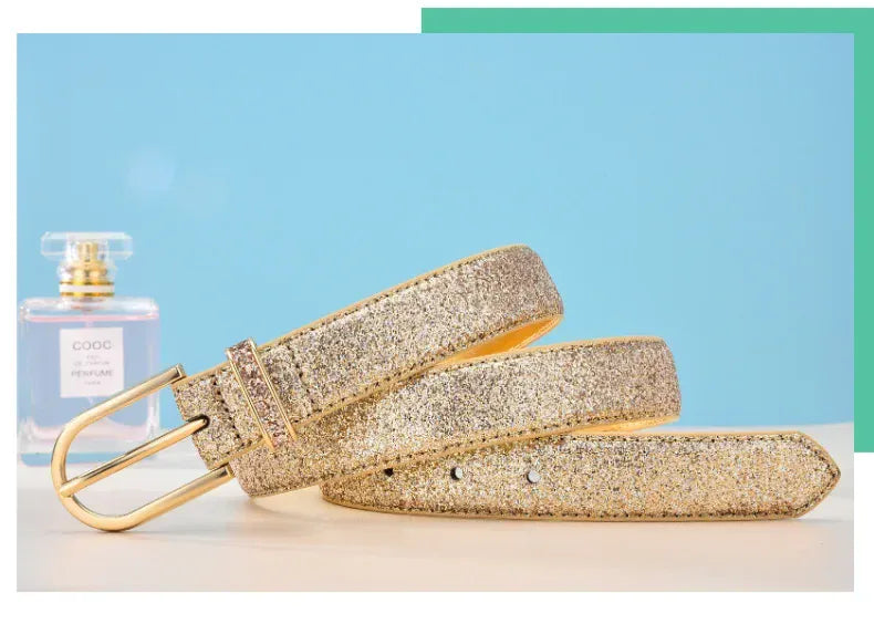 Ceinture argentée pour robe CeinturesCuir