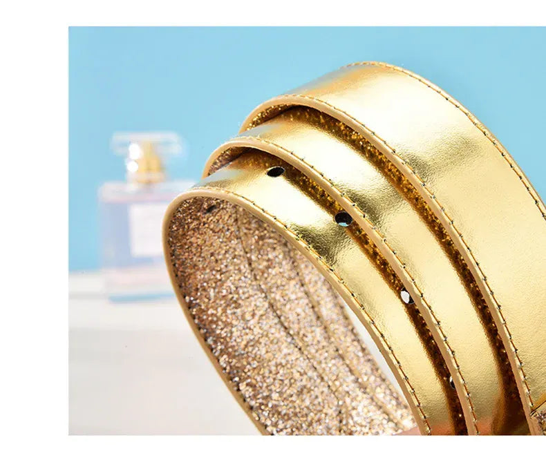 Ceinture argentée pour robe CeinturesCuir