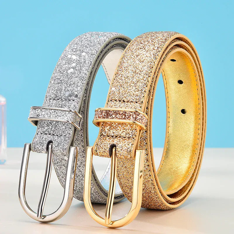 Ceinture argentée pour robe CeinturesCuir