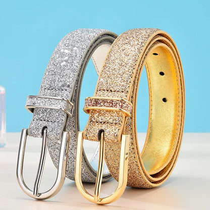 Ceinture argentée pour robe CeinturesCuir
