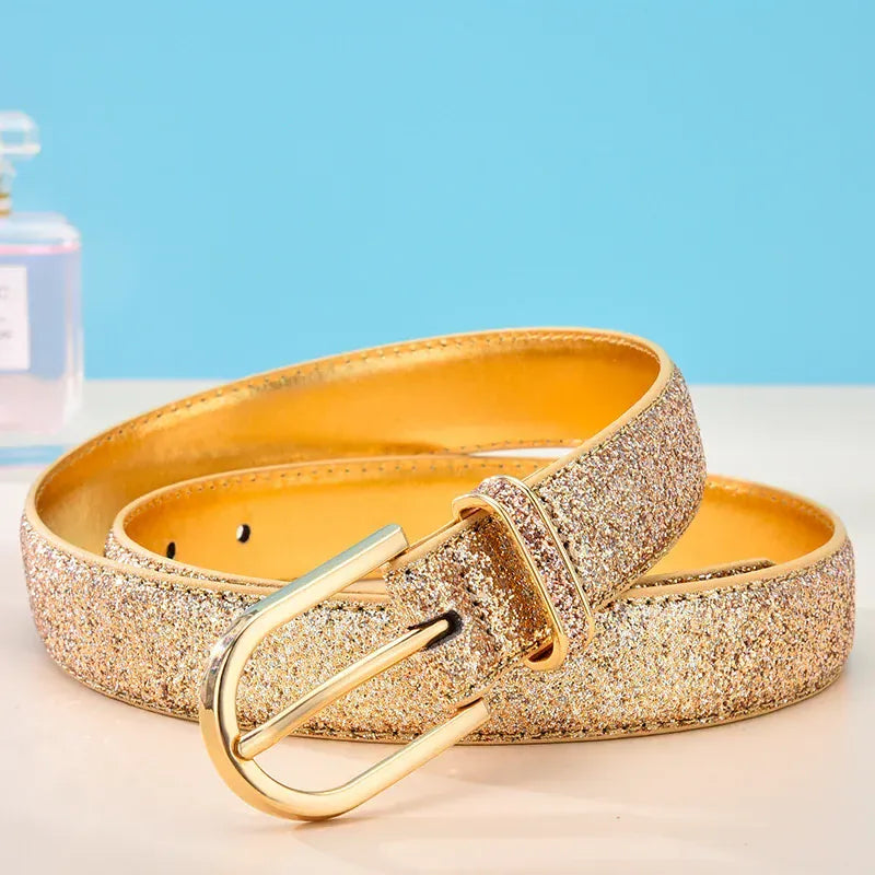 Ceinture argentée pour robe CeinturesCuir