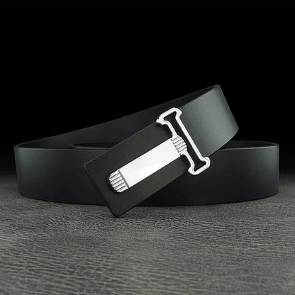 Noir - Boucle Argent / 105CM ceinture artiste homme - Lettre T Ma boutique