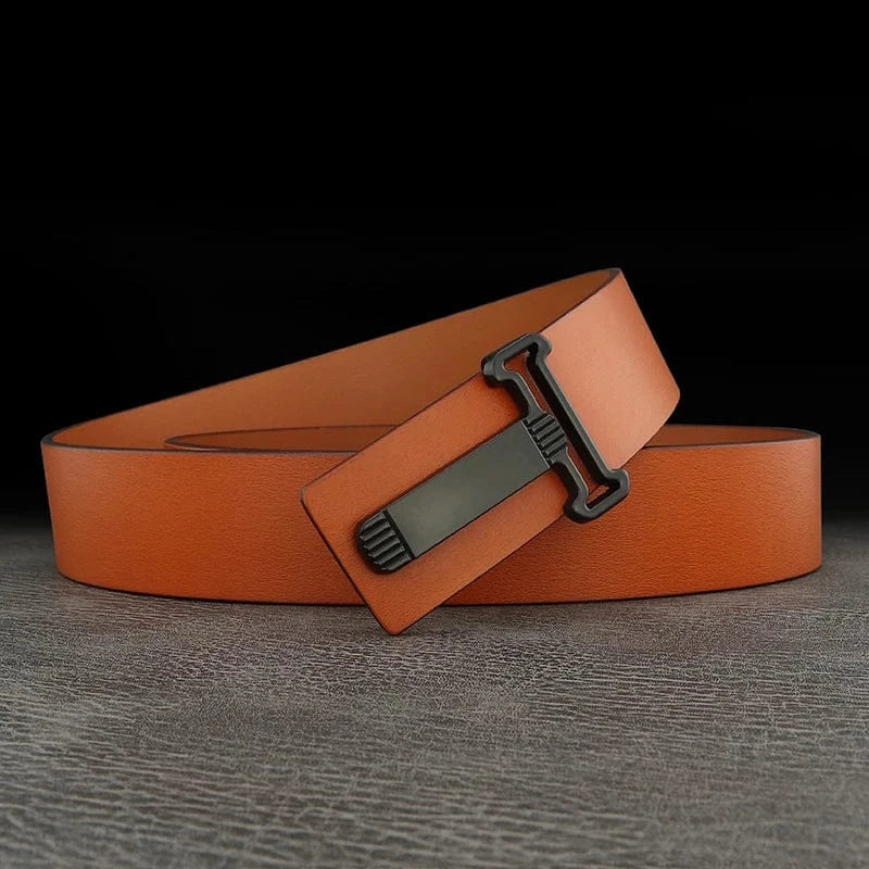 Orange - Boucle Noir / 105CM ceinture artiste homme - Lettre T Ma boutique