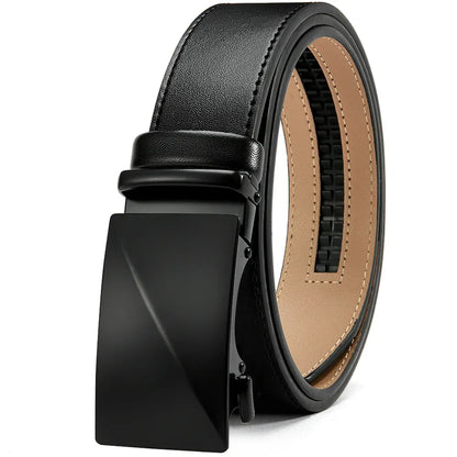 Noir / 125cm Ceinture Automatique Cuir Pleine Fleur Ma boutique