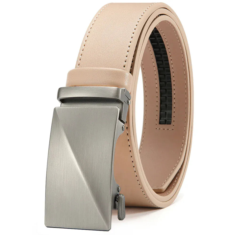 Beige / 125cm Ceinture Automatique Cuir Pleine Fleur Ma boutique