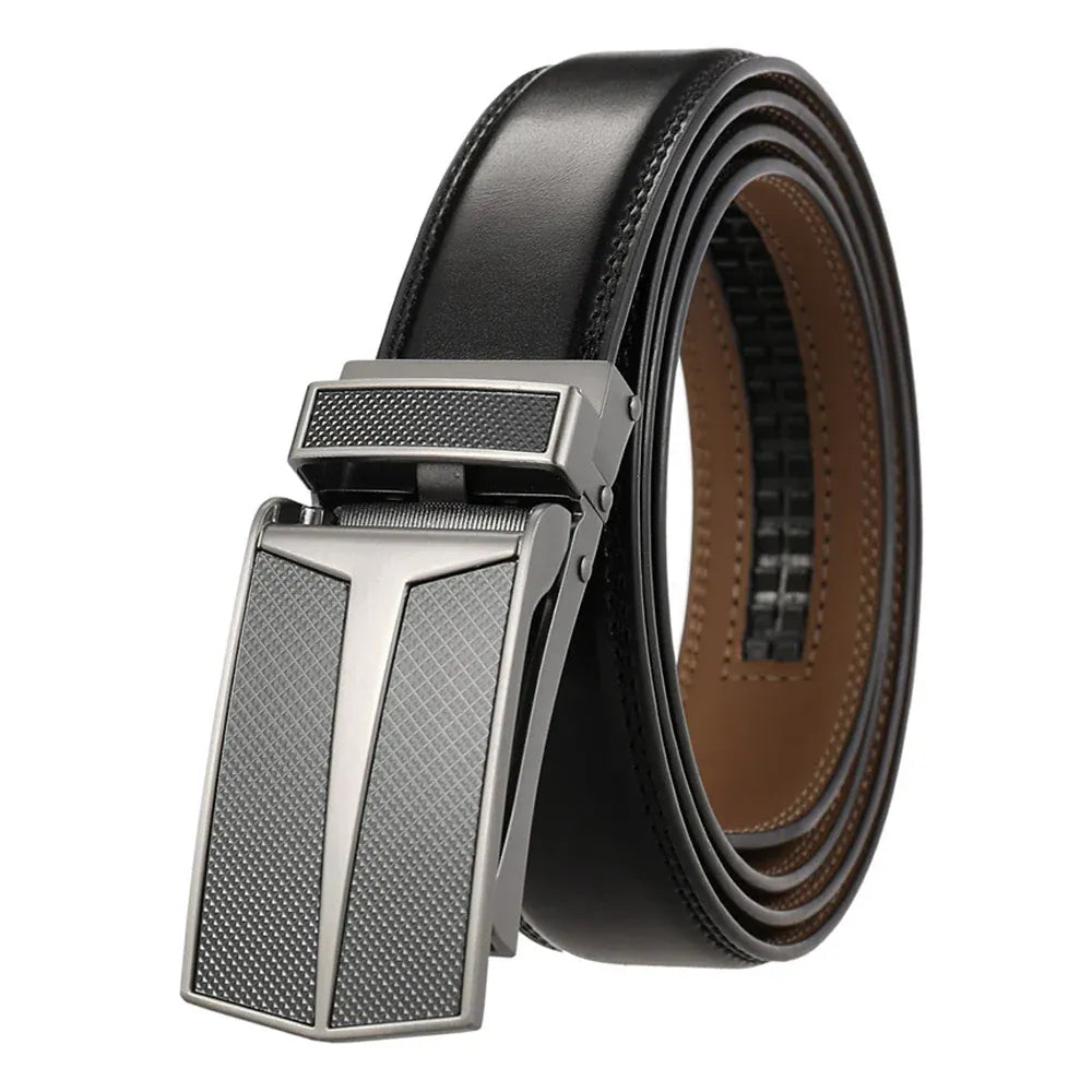 Noir 2 / 130cm Ceinture Automatique Homme Boucle Argentée Ma boutique