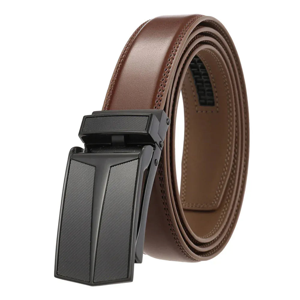 Marron 1 / 105cm Ceinture Automatique Homme Boucle Argentée Ma boutique