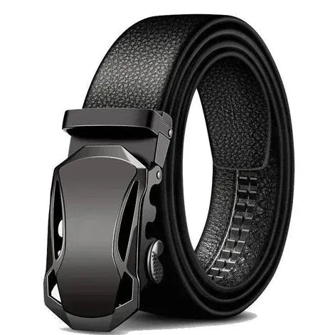 Cool Black / 85cm Ceinture Automatique Homme Cuir Noir Grain Florentine Ma boutique