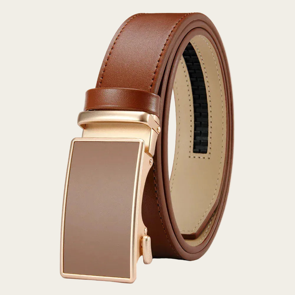 Marron / 115cm Ceinture Automatique Marron Clair Business Casual Ma boutique