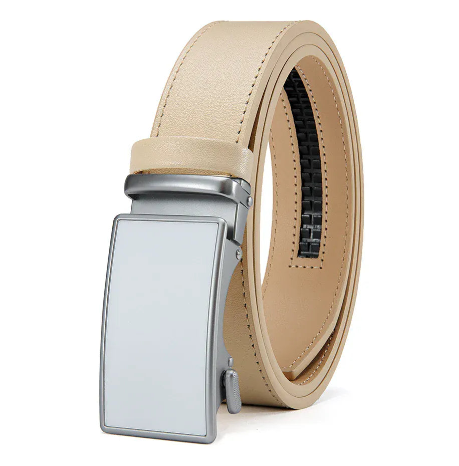 Beige / 115cm Ceinture Automatique Marron Clair Business Casual Ma boutique