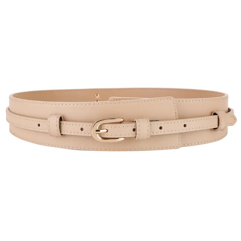 Apricot / 95cm / China Mainland Ceinture blanche large femme pour robe CeinturesCuir
