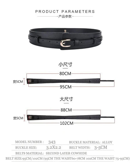Ceinture blanche large femme pour robe CeinturesCuir