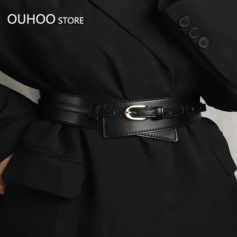 Ceinture blanche large femme pour robe CeinturesCuir