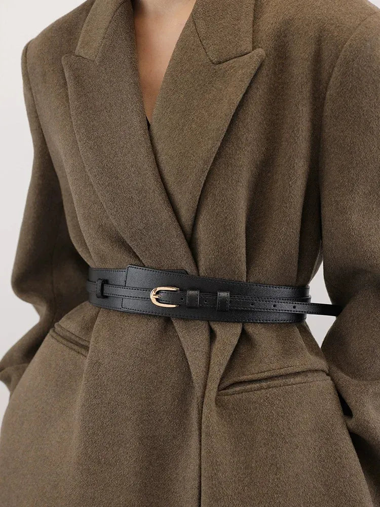 Ceinture blanche large femme pour robe CeinturesCuir