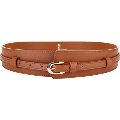 brown / 95cm / China Mainland Ceinture blanche large femme pour robe CeinturesCuir