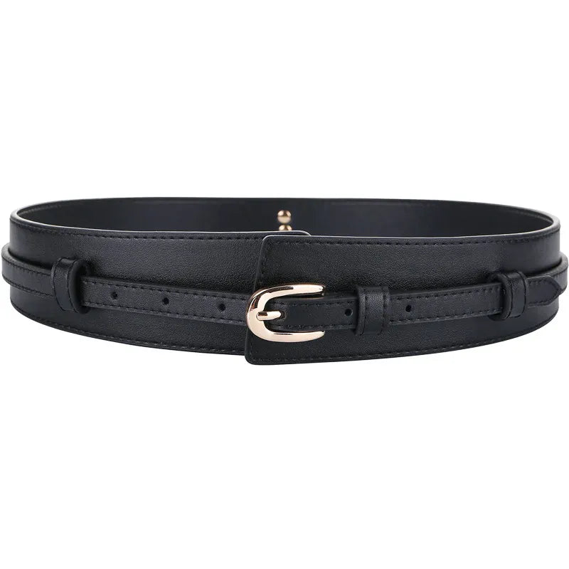 black / 102cm / China Mainland Ceinture blanche large femme pour robe CeinturesCuir