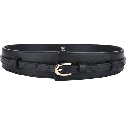 black / 102cm / China Mainland Ceinture blanche large femme pour robe CeinturesCuir