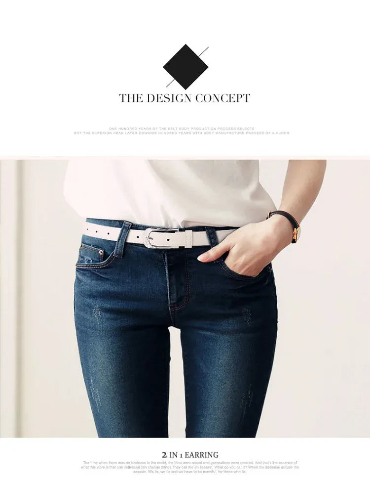 Ceinture blanche pour femme CeinturesCuir