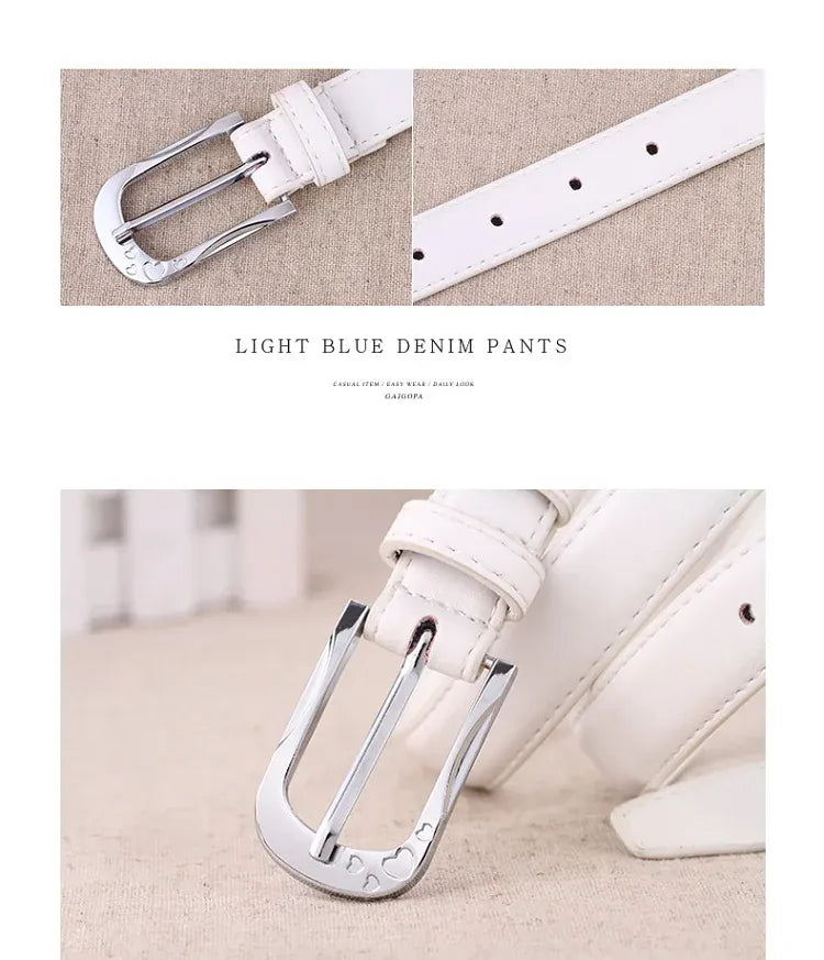 Ceinture blanche pour femme CeinturesCuir