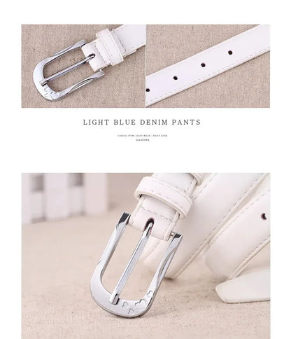 Ceinture blanche pour femme CeinturesCuir