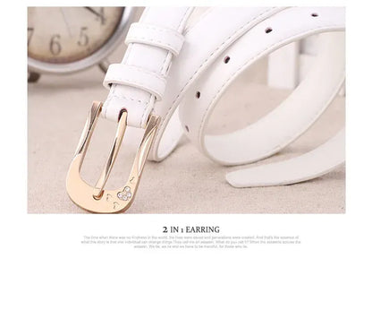 Ceinture blanche pour femme CeinturesCuir
