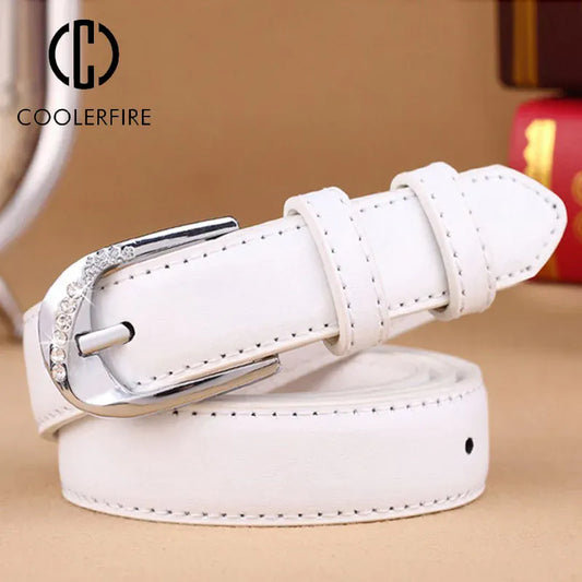 Ceinture blanche pour femme CeinturesCuir