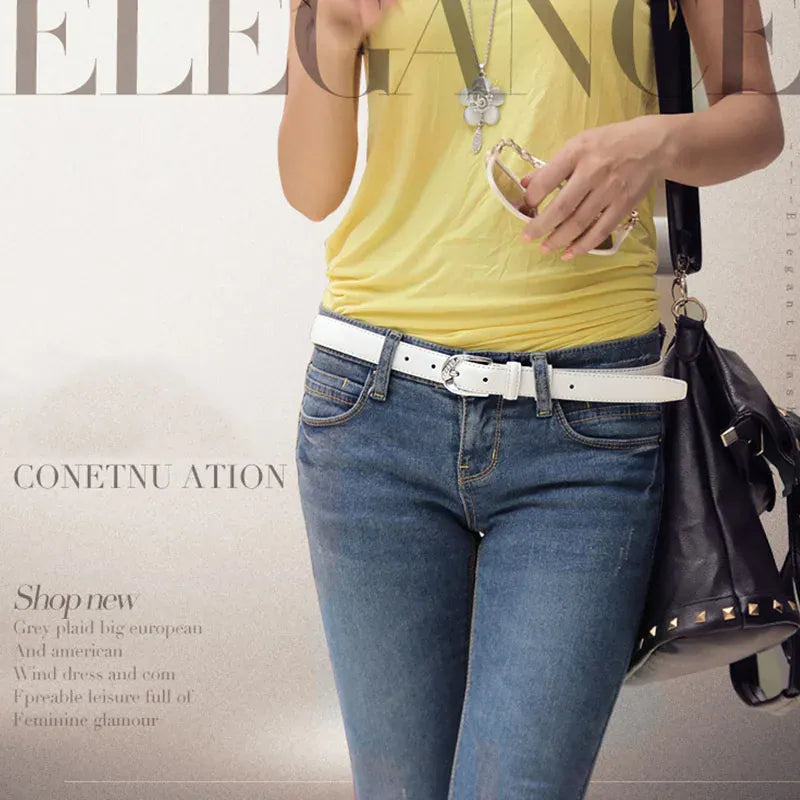 Ceinture blanche pour femme CeinturesCuir