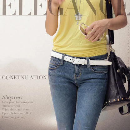 Ceinture blanche pour femme CeinturesCuir