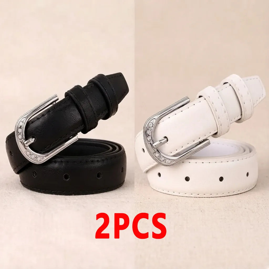A-B / 100cm Ceinture blanche pour femme CeinturesCuir