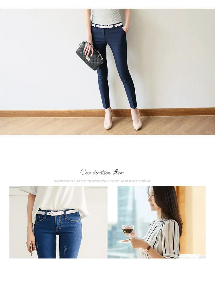 Ceinture blanche pour femme CeinturesCuir