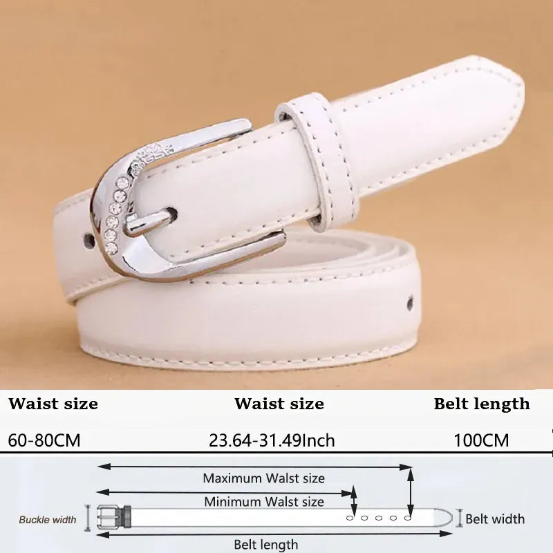 E / 100cm Ceinture blanche pour femme CeinturesCuir