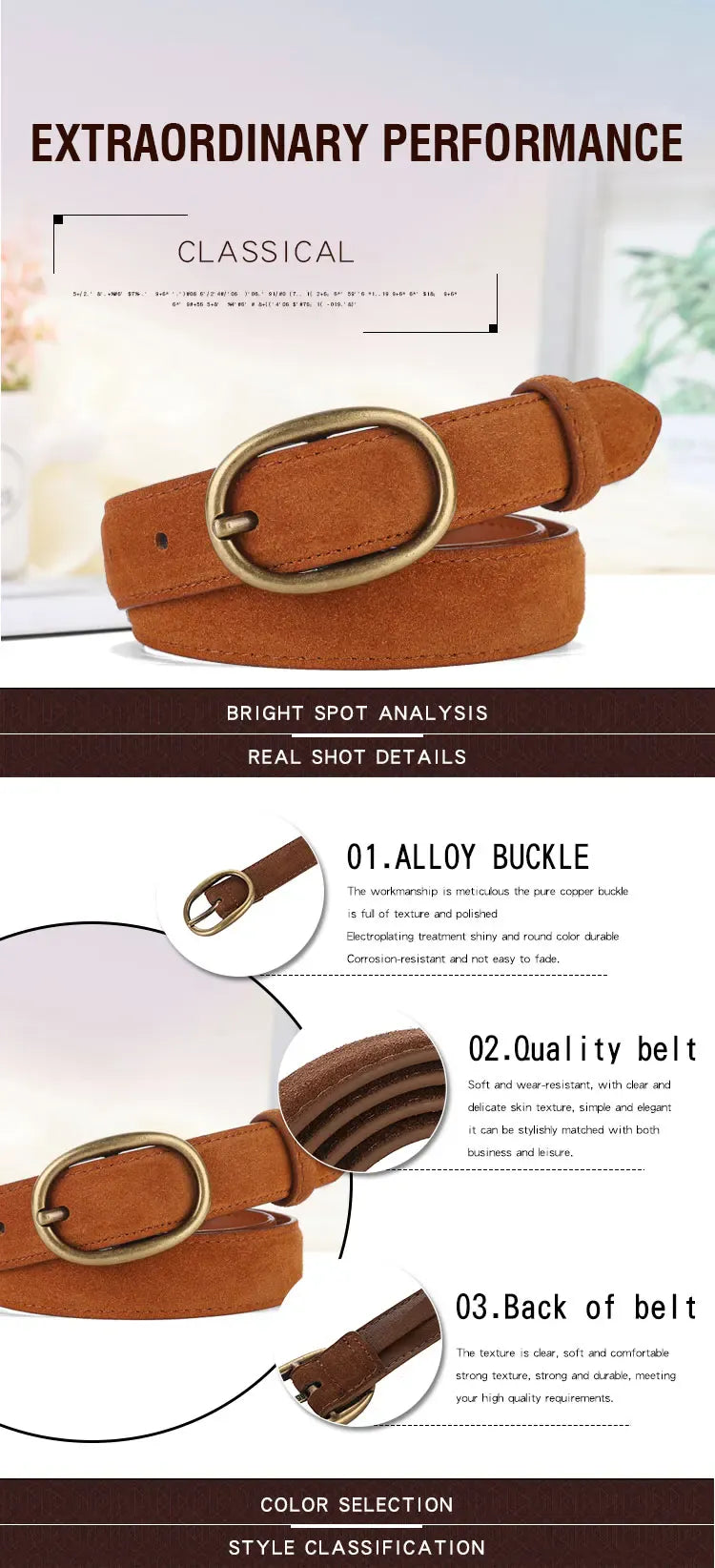 Ceinture camel femme CeinturesCuir