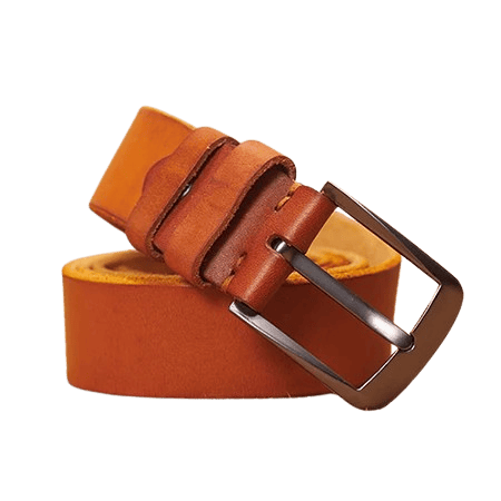 Ceinture Camel Homme en Cuir Véritable : Pour un Style Rétro Élégant