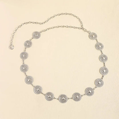 Silver / 115CM Ceinture chaine argent CeinturesCuir